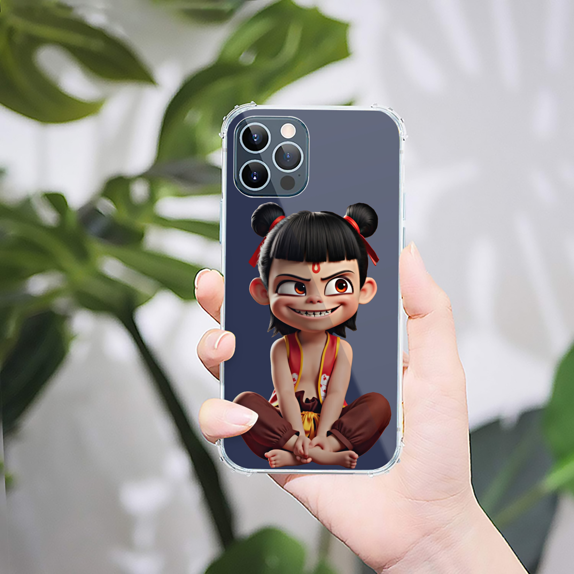（画像用） Ne Zha 2 ナタ 魔童の大暴れ 【iPhone 12シリーズ対応】透明スマホケース（クリアソフトケース）